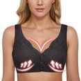 thumbnail image 3 of Kcodviy Women Seamless Bra Front Women Bra Set and Button Comfortable Beautiful Back Wireless Bra for Women Running Bra Small Sports Bra Womens Bras Comfortable Plus Size, 3 of 5