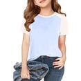 thumbnail image 2 of LLYWEY Chandail Raglan pour Enfants, T-Shirts de Baseball pour Tout-Petits, T-Shirt de Baseball Unisexe Garçons Filles d'Été à Col Rond à Manches Courtes, Haut Tunique Ample Décontracté Respirant à Enfiler 3-14 Ans Bleu 12 Mois, 2 of 7