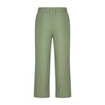 thumbnail image 4 of Mens Pants, Mens Fashion Drawstring Elastic Waist Solid Color Casual Length Pants, 4 of 5