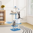 thumbnail image 2 of Gymax 54'' Cat Tree Tower w/ Sisal Scratching Posts Bell Cat Perch Cat Condo, 2 of 10