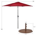 thumbnail image 2 of Costway Parasol de Patio 9 Pi pour l'Extérieur avec Support de Parasol Rond de 50 Lb avec Roues, 2 of 9