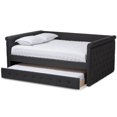 thumbnail image 3 of Baxton Studio Alena Tufted Daybed with Trundle Kids Dark Grey, 3 of 11