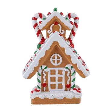 Sokhug Gingerbread House Decorations - Gingerbread Decor - Classic Christmas Village Figurines with Detailed Handcrafted Elements - Table Centerpiece Cookie Holiday Decor
