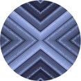 thumbnail image 1 of Ahgly Company Tapis d'Intérieur Ronds Transitionnels Bleus Lavables à la Machine, 3 Pieds Rond, 1 of 7