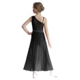 thumbnail image 2 of RUNQHUI Jupe Longue en Tulle Brillante Sans Manches pour Filles, Robe de Danse Noire 8, 2 of 6