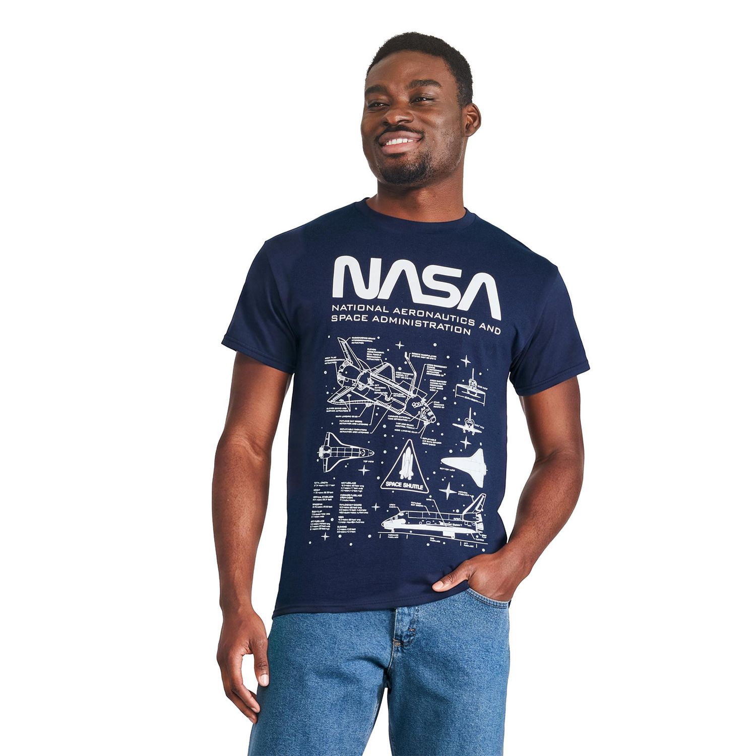 T-shirt à imprimé graphique NASA pour hommes