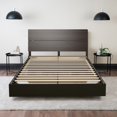 thumbnail image 1 of Floating Wood Bed with Headboard (Ebony and Black) - Full, 1 of 1