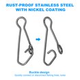 thumbnail image 3 of Unique Bargains 72Lbs Stainless Steel Fishing Snaps Swivels Clips Quick Change Black 150 Pack, 3 of 6