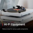thumbnail image 4 of Fluance Turntable Isolation Base Anti-Vibration Wood Platform And HiFi Vinyl Record Weight Stabilizer - Piano Black, 4 of 8