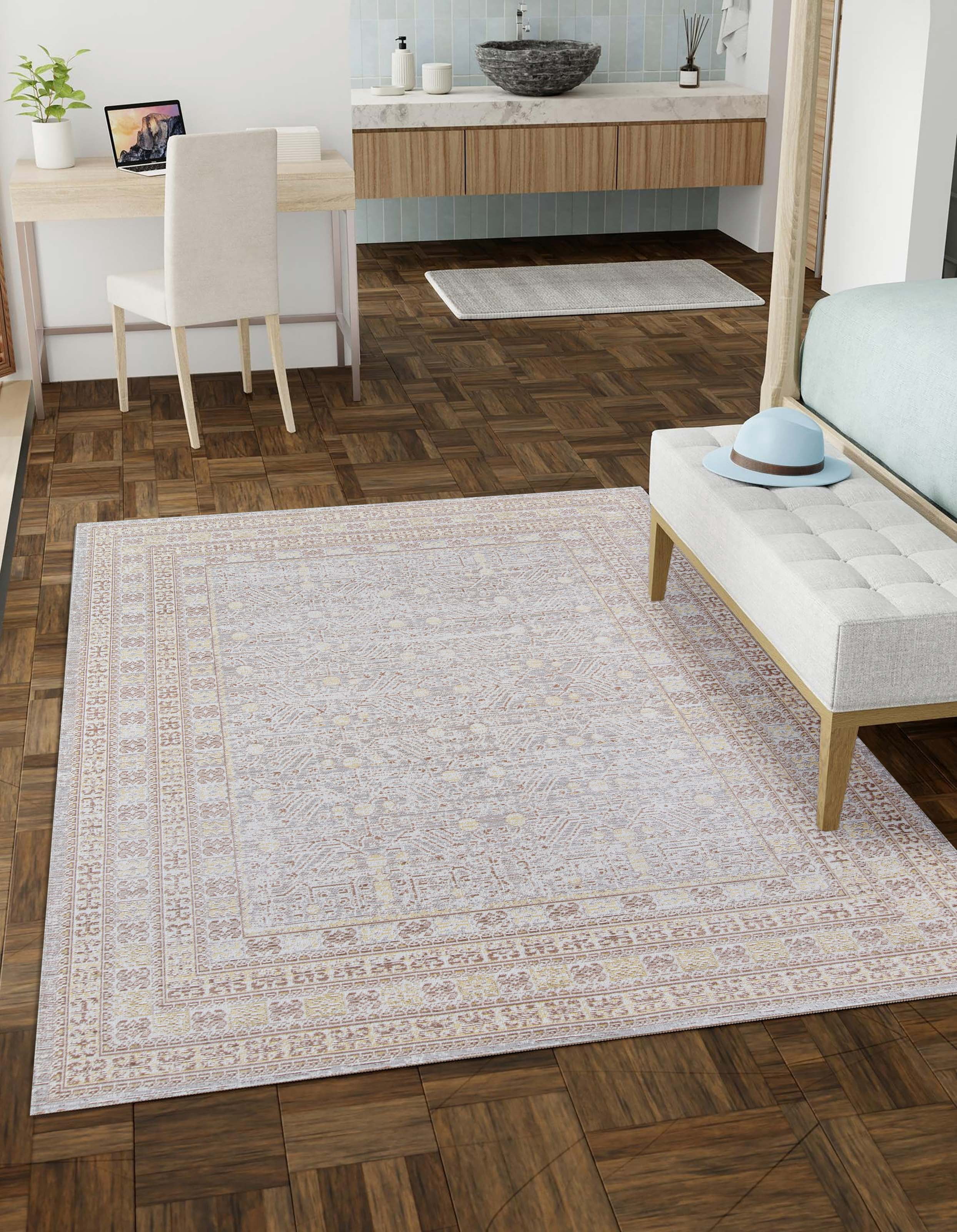 ECARPET Valeria Traditional Area Rug for Living Room, Bedroom, Dining Entrance, Hallway and More.