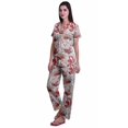 thumbnail image 2 of Moomaya Ensemble de Pyjama en Coton Imprimé à Col Cranté, Boutonné, pour Femmes, Tenue de Nuit, 2 of 6