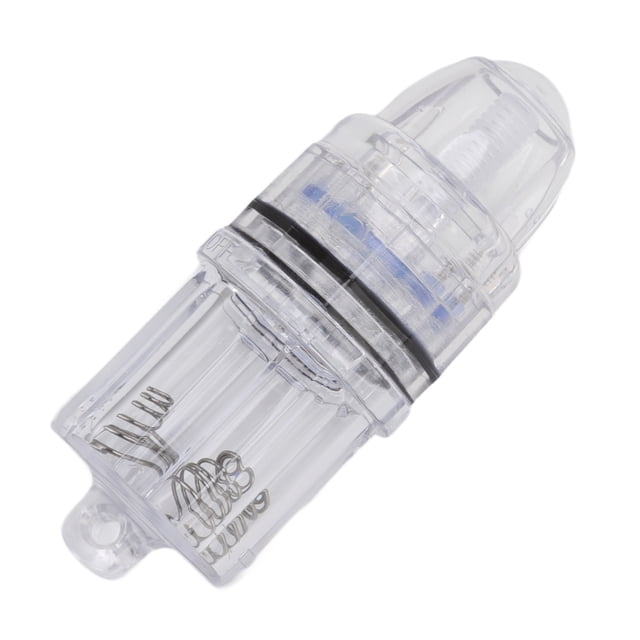 Underwater Fish Light, Durable Plastic 2 Waterproof Rings Transparent Deep Drop Fishing Light For Sea White,Red,Blue,Green