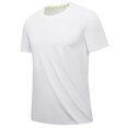 thumbnail image 1 of matoen T-shirt Homme Séchage Rapide Col Rond Couleur Unie Blouse Décontractée Slim Stretch Manches Courtes Hauts de Sport, 1 of 3