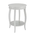 thumbnail image 2 of Powell White Round Table with Shelf, 2 of 3