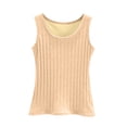 thumbnail image 1 of UPPADA Débardeurs d'Été pour Femmes, Col Ras du Cou Décontracté, Haut Rayé, Chandails Sans Manches Confortables, Tenue Quotidienne, Beige, m, 1 of 8