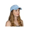 thumbnail image 1 of Casquette de Baseball pour Femmes à Garniture de Paillettes Florales - Bleu Pâle, 1 of 2