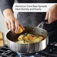 thumbnail image 3 of KitchenAid - Brushed Stainless Steel Cookware Set, 10-Piece Pots and Pan Set, Induction Cooktop Compatible, 3 of 8