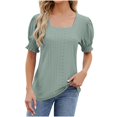 thumbnail image 1 of Économies d'Été Kcavykas Blouses pour Femmes, Hauts Imprimés Mode pour Femmes Manches Courtes Blouse Amusante Col Rond T-Shirt Débardeur, 1 of 4