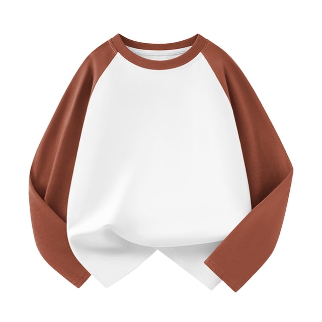 Kids Boys Girls Summer T-Shirts Long Sleeve Raglan Color Block Loose Fit Casual Baseball Tee Blouse Spring Shirts For Boy 2-3T