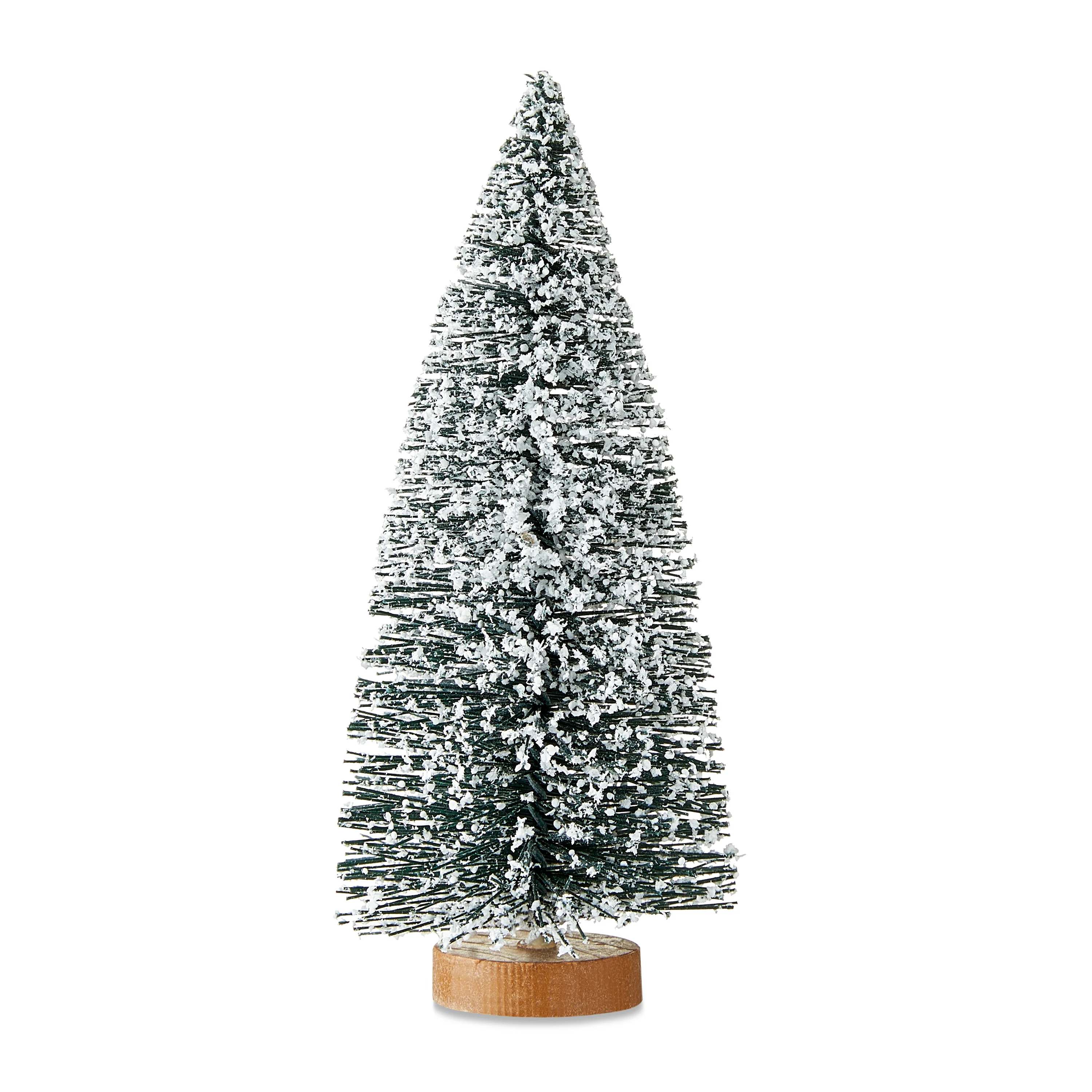 Christmas Indoor Decorative Plastic Village Pine Tree, Snow Cover, 6 Inch Height, by Holiday Time
