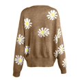 thumbnail image 3 of Kcodviy Women Coat Cardigans Daisy Winter Cardigan Plus Size Women Printing Long Sleeve O-Neck Womens Button Down Cardigan Sweaters Cropped Sweater Top, 3 of 4