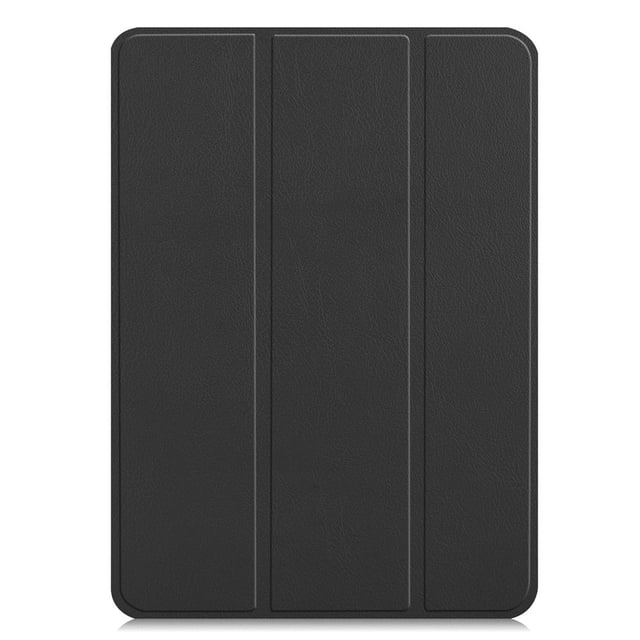 PANDACO Black Leather Folio Case with Smart Cover for iPad Pro 12.9-inch (2018-2021)