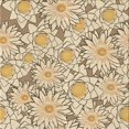 thumbnail image 1 of Ahgly Tapis d'Intérieur Lavable en Machine Carré Transitionnel Blond Doré Or, 6 Pieds Carré, 1 of 7