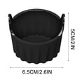 thumbnail image 3 of Baking Mat 1-Piece Round Non-Stick Poacher Cups Food Grade Ramekins for Baking Microwave and Fryer(Black) Rkxzt, 3 of 7