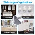 thumbnail image 3 of Wweixi Silver Push To Open Door Catches Easy To Install Premium Wide Applications Stainless Steel 1Set, 3 of 6