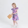 thumbnail image 3 of RXIRUCGD 2025 Vêtements d'Été pour Enfants Robe d'Été à Manches à Volants pour Filles 4-14T, 3 of 7