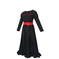 thumbnail image 4 of pstuiky Robes Grande Taille, Robe d'Horreur d'Halloween pour Femme de Couleur Unie Costume de Cosplay Robe à Manches Longues à Col Rond Robes Maxi Soldes, 4 of 5
