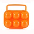thumbnail image 2 of Agiferg Portable 6 Eggs Plastic Container Holder Folding Egg Storage Box Handle Case, 2 of 2