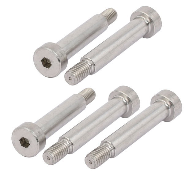 Unique Bargains Hex Socket Shoulder Bolt 10mm Shoulder Dia 45mm Shoulder Length M8 Thread 5pcs