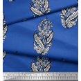 thumbnail image 3 of Soimoi Georgette Viscose Fabric Leaves & Floral Block Decor Fabric Printed Yard 42 Inch Wide, 3 of 3