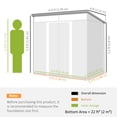 thumbnail image 3 of Outsunny 6.5'x4' Lockable Outdoor Storage Shed w/ Foundation Sliding Doors, 3 of 10