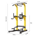 thumbnail image 2 of Soges Power Tower Dip Station Pull Up Bar Workout Multi-Function Adjustable Height Strength Training Equipment for Home Gym, Yellow, 2 of 9