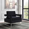 thumbnail image 2 of Meridian Furniture Noah Black Velvet Accent Chair, 2 of 10