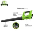 thumbnail image 2 of Greenworks 24V String Trimmer and 100 MPH - 330 CFM Jet Blower Combo, 2.0Ah Battery and Charger Included, 2 of 13