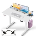 thumbnail image 1 of IMGadgets Bureau Debout Électrique Réglable / 47 Pieds' x 24 Pieds' Grand Espace de Travail avec 2 Crochets / Bureau Ergonomique Assis-Debout / Résistant aux Égratignures et Imperméable / Bureau à Hauteur Réglable pour le Travail et la Maison, 1 of 9