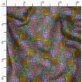 thumbnail image 2 of Soimoi Green Rayon Fabric Shells Ocean Print Sewing Fabric Yard 56 Inch Wide, 2 of 6