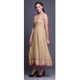 thumbnail image 3 of Bimba Robe Anarkali Aquarelle Orange Pâle pour Femmes Kurti Imprimé Ethnique Indien Longue Kurta Robe de Soirée XX-Grand, 3 of 6