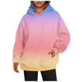 thumbnail image 2 of MesaSe Femmes de la Mode Quotidienne Polyvalent Casual Sweat-Shirts à Col Rond à Manches Longues Gradient Top Sweat-Shirts Rose M, 2 of 5