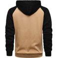 thumbnail image 2 of ORUYROP Fashion Mens Hoodies Casual Full-Zip Patchwork Fleece Jacket Athletic Contrast Color Pullover, 2 of 3