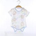 thumbnail image 1 of JDQJBZ Newborn Baby Short Sleeve Bodysuit Bear Print Cotton Romper, 1 of 1