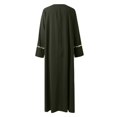 thumbnail image 5 of 2025 Robe Longue à Manches Bouffantes Unie pour Femmes, Col Rond, Maxi, Grande Taille, Robe Décontractée pour Femmes, Grande Robe pour Femmes, Robe Maxi, Longueur Petite, Robes Décontractées Longueur Genou pour Femmes, 5 of 5