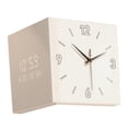 thumbnail image 3 of GROWTH TANK Corner Clock Angle Corner Clock Outdoor Wall Clock for Bedroom Kitchen Patio Cream, 3 of 9