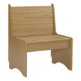 thumbnail image 1 of Linon Banc Petit Dossier en Bois de Pin Delk Couleur Miel, 1 of 25