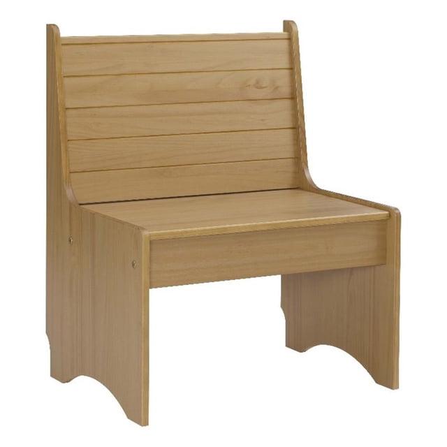 Linon Banc Petit Dossier en Bois de Pin Delk Couleur Miel