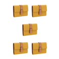 thumbnail image 2 of pitrice Leather Women Purse Rectangular Trifold for Zipper Hasp Stylish Card Holder Photo Folder Wallet Notecase Birthday Gift Yellow 5Set, 2 of 6