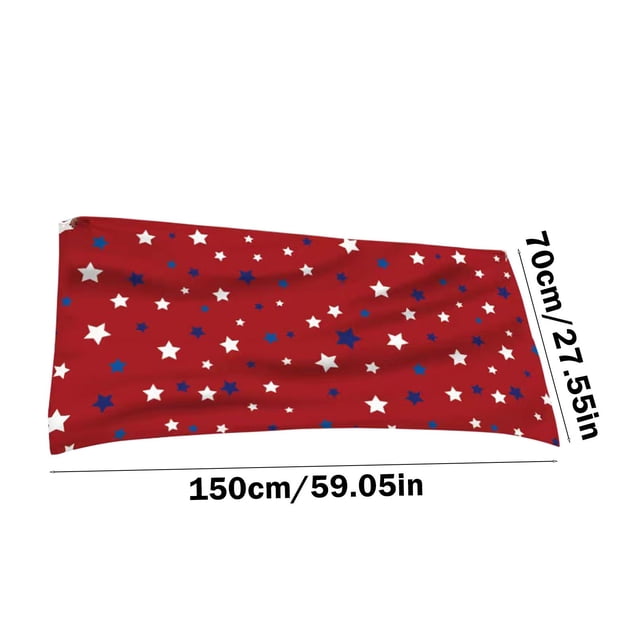 Fesfesfes Serviettes de Plage Rouges Blanches Bleues Quatre Juillet Décor Patriotique Extérieur Fournitures de Fête à la Piscine Motif Drapeau Grande Absorption Séchage Rapide